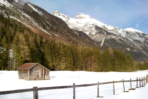 Au pied du massif du Calanda