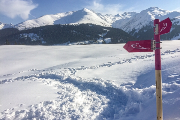 En raquettes près de Sedrun