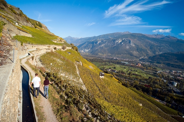 Clavau, un bisse dans le vignoble