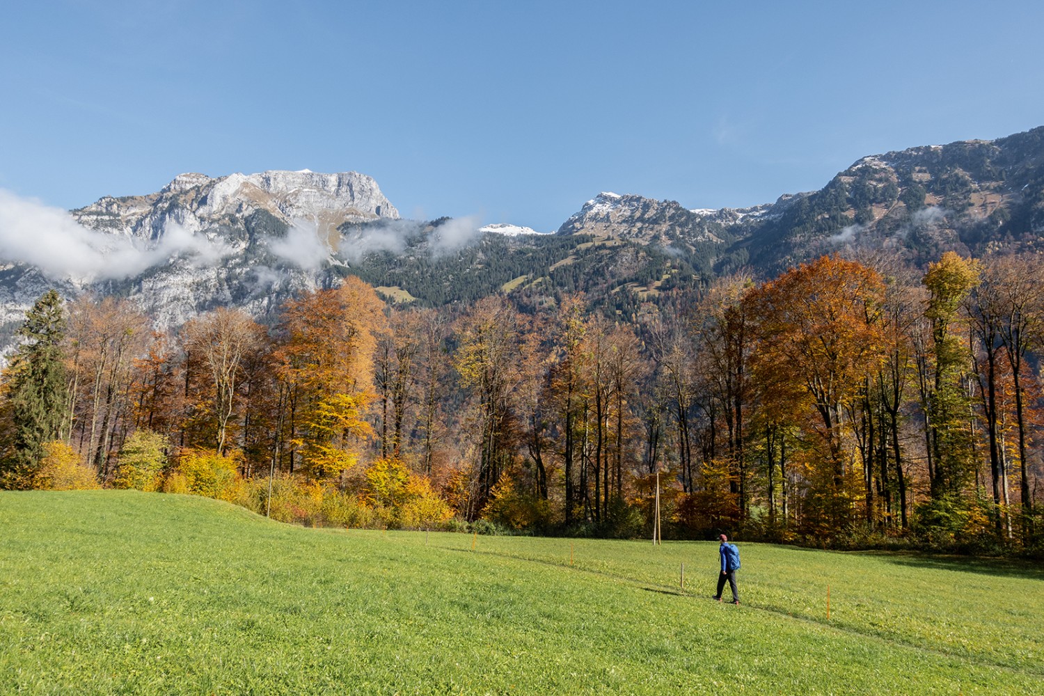 A Schönau, vue, à gauche, sur le Schilt.