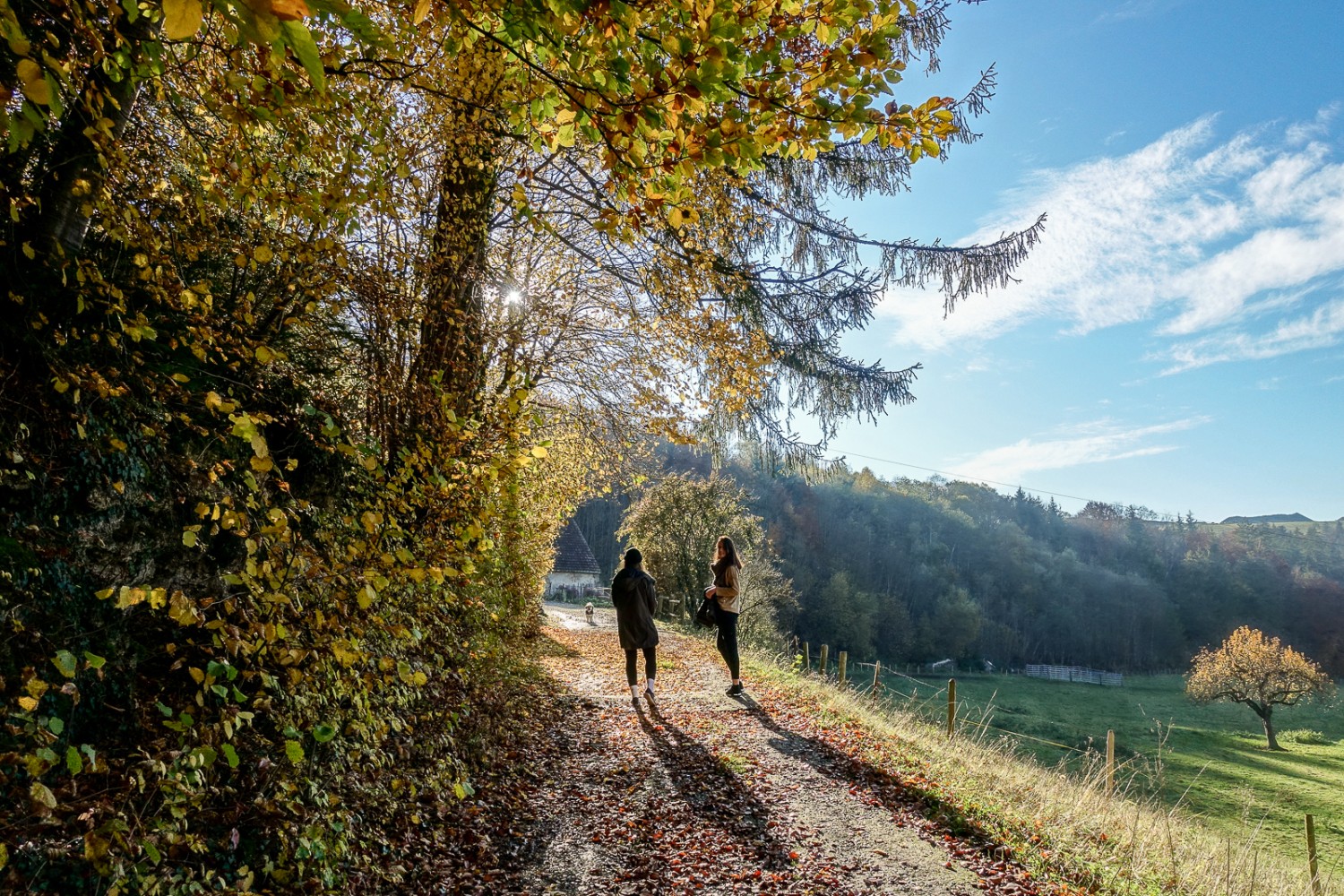 Leichter Anstieg zur Tuffière. Bild: Lauriane Clément