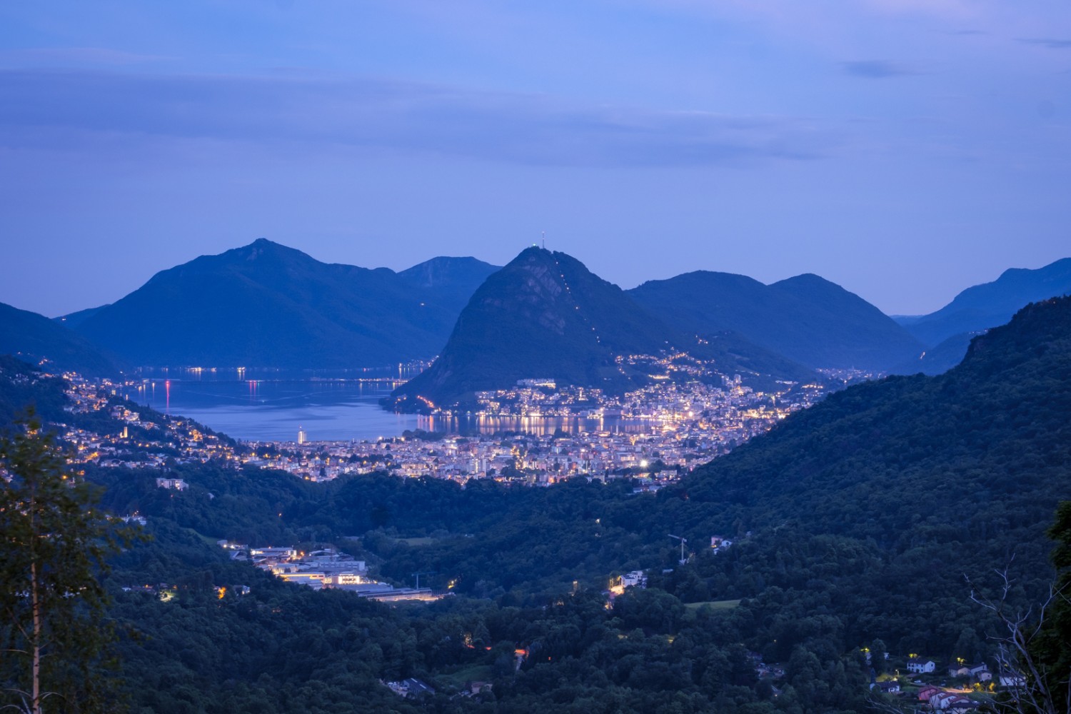 Vue sur Lugano depuis la Locanda del Giglio. Photo: Iris Kürschner