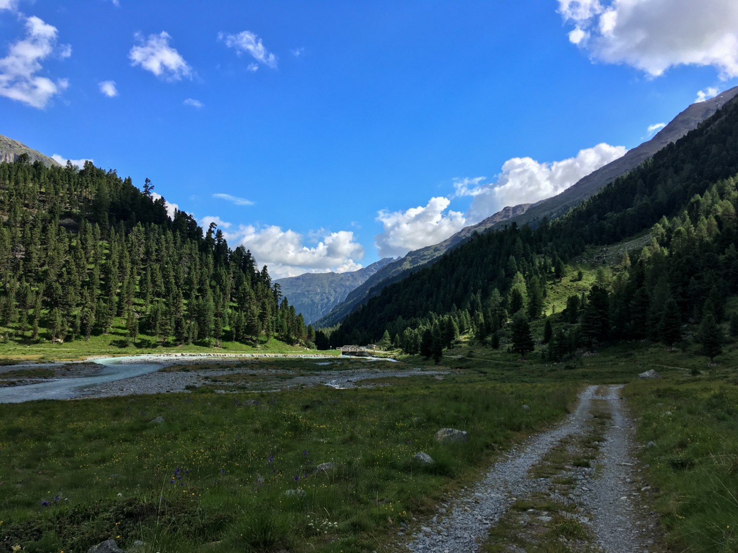 Retour direction Pontresina par le Val Roseg. Photo: Claudia Peter