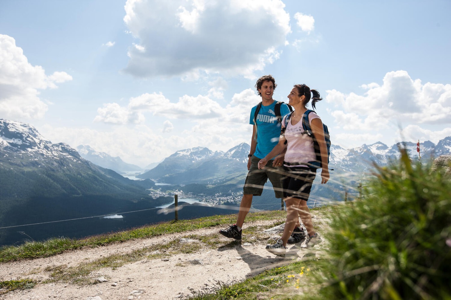 Vue grandiose sur le chemin de Muottas Muragl. Photo: màd, Engadin St. Moritz Mountains, Andrea Badrutt