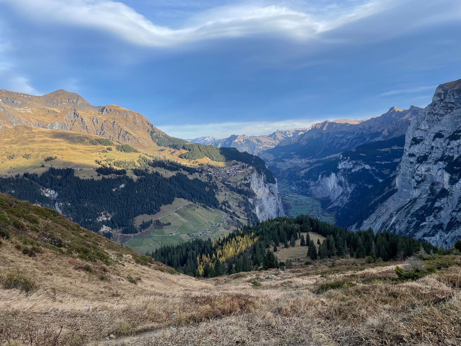 Das Lauterbrunnental und Gimmelwald immer fest im Blick. Bild: Rémy Kappeler