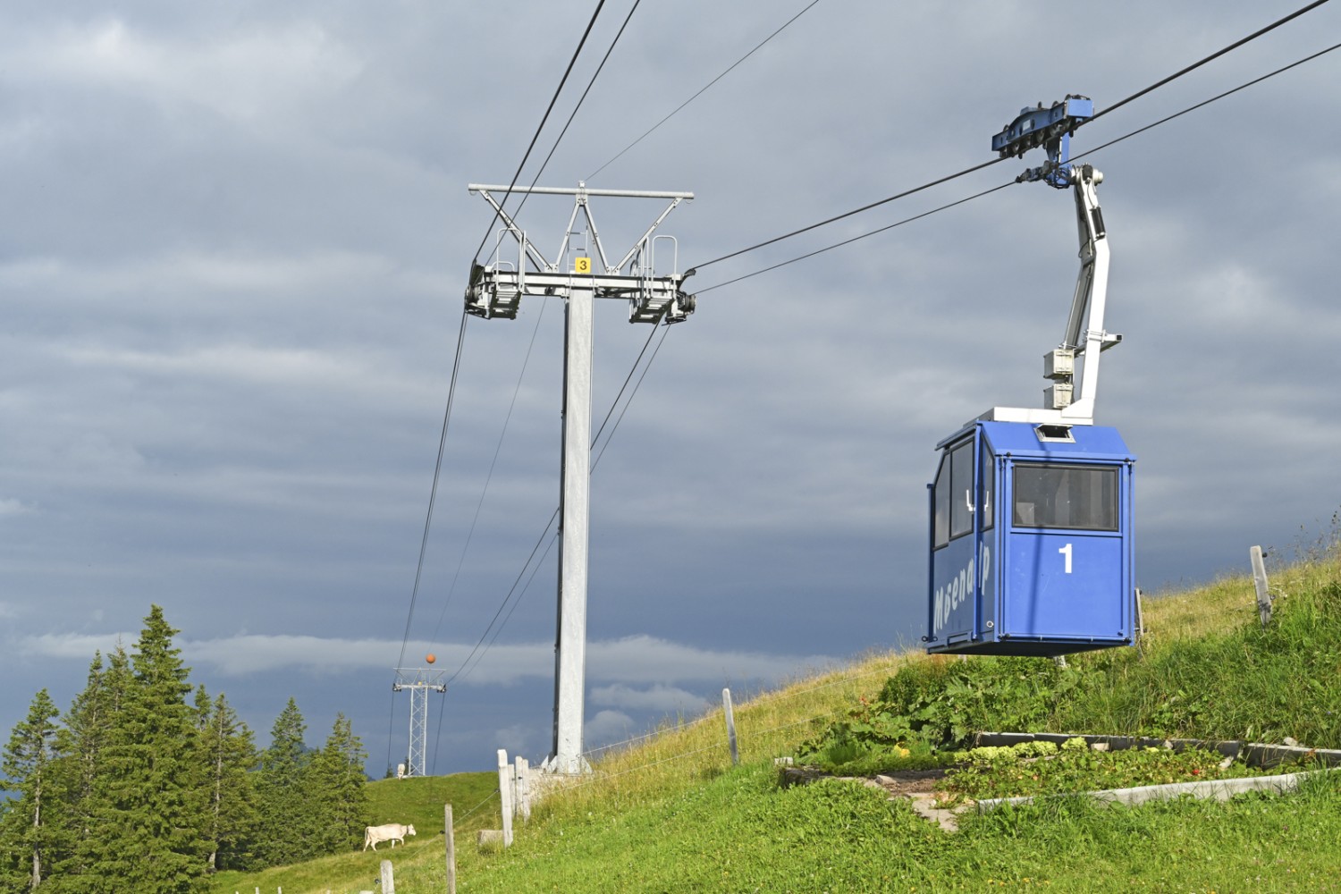 Le téléphérique de la Musenalp et le jardin potager alpin. Photo: natur-welten.ch
