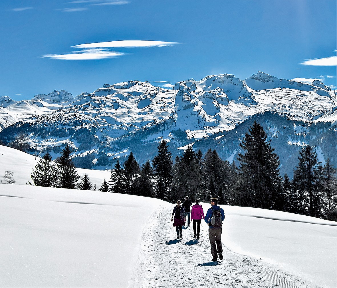 Sur le chemin du retour de Bleikenboden à St-Karl, le panorama se montre à nouveau sous son meilleur jour.