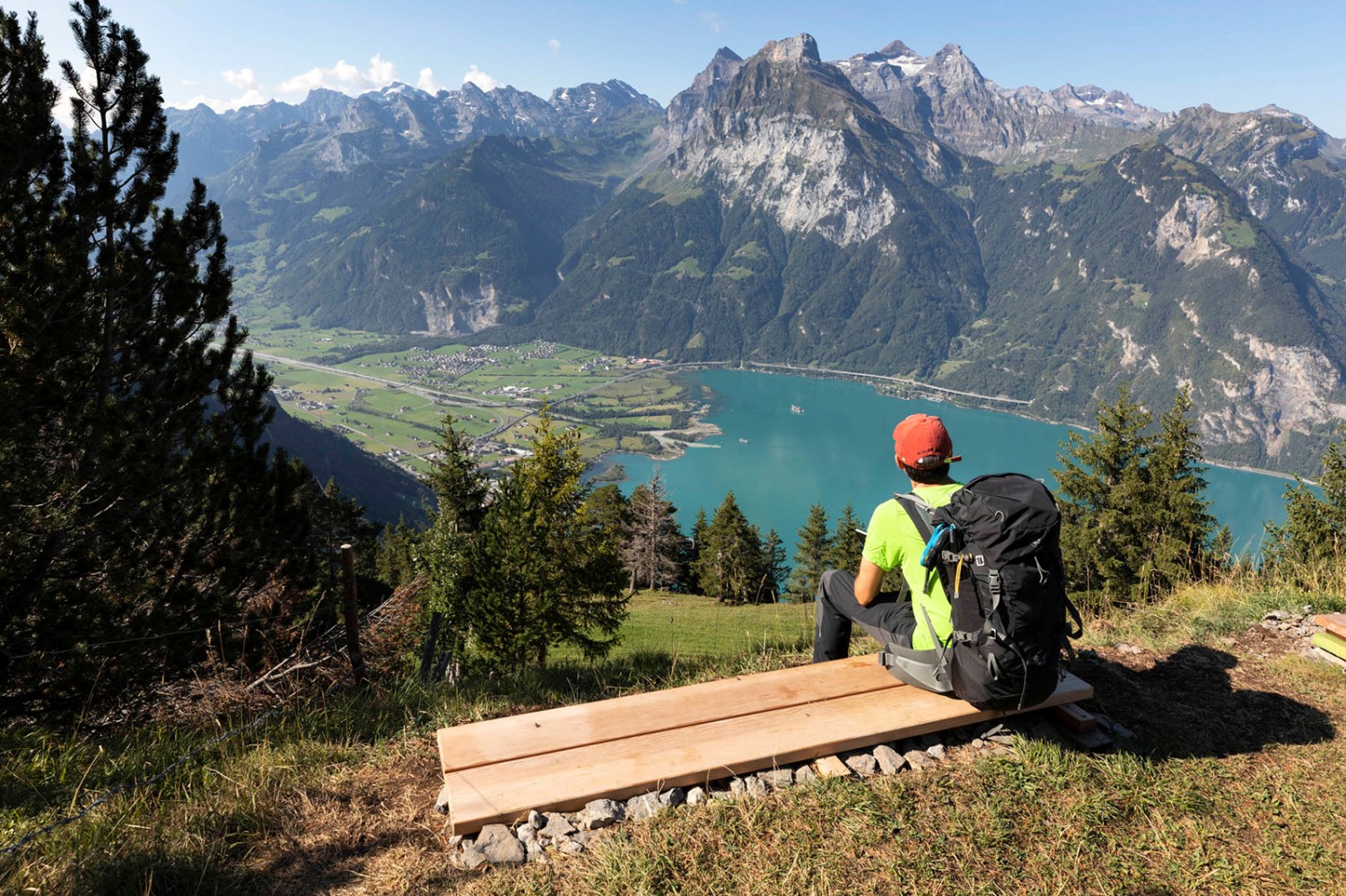 Vue sur le lac d’Uri depuis l’alpage de Franzen.