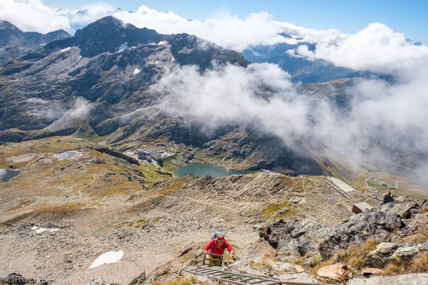 Auf dem Alpinwanderweg hat es mehrere Leitern.