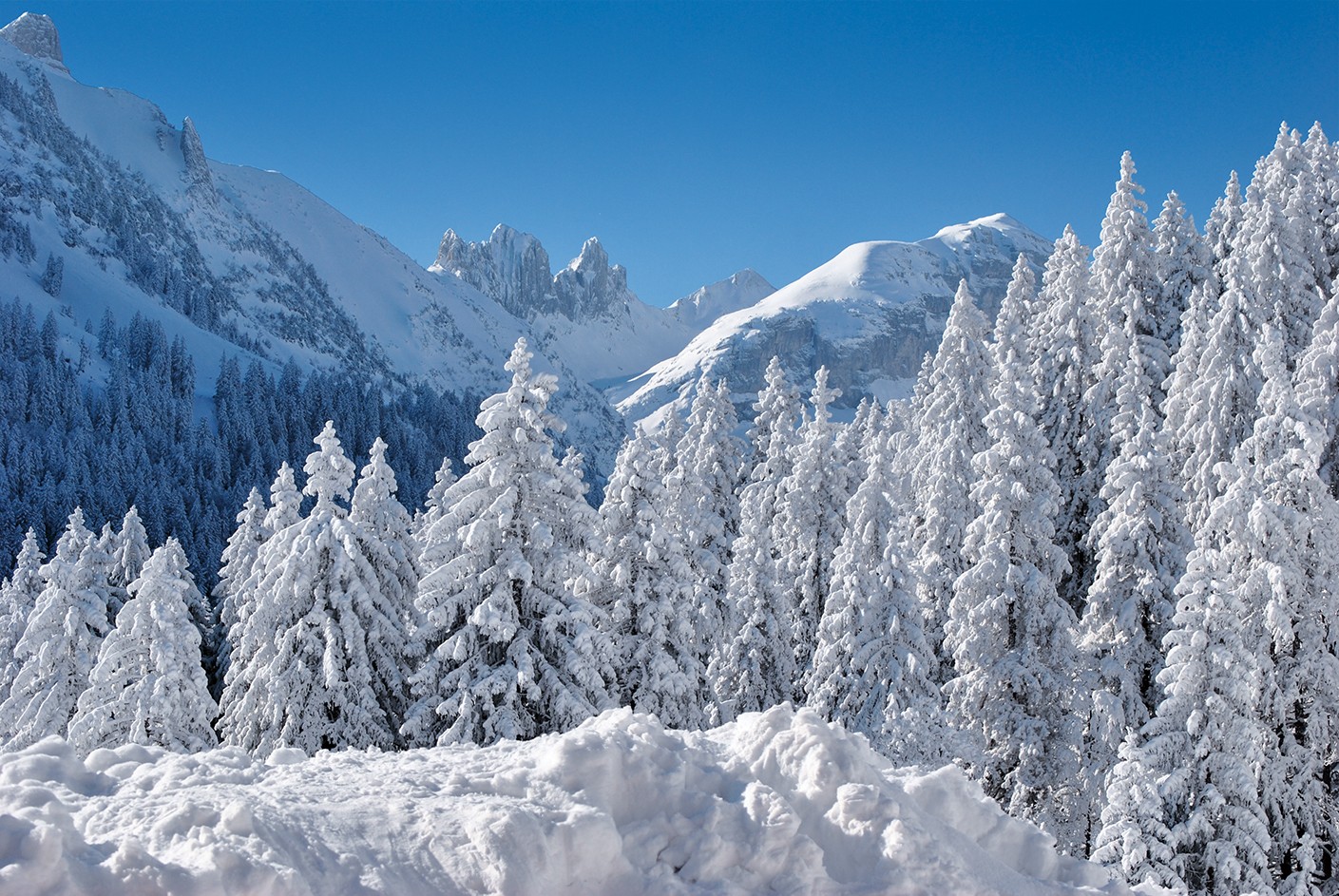 L’Alpstein, tout de blanc vêtu. Photo: appenzell.ch