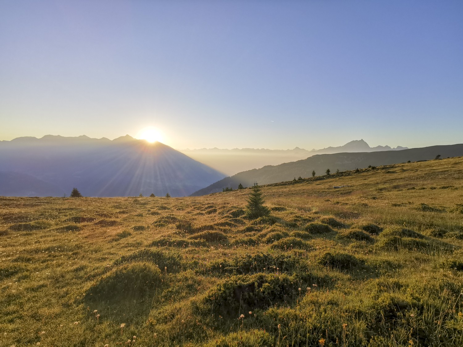 Sonnenaufgang auf der Muttneralp. Bild: Andreas Staeger