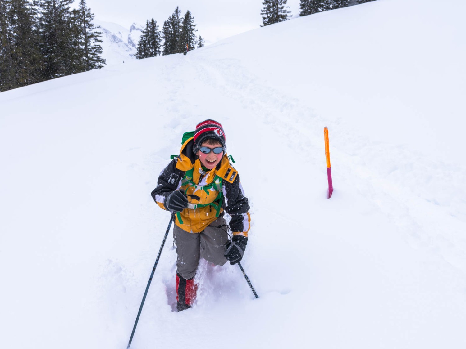 Quel plaisir de randonner dans la poudreuse! Photo: Franz Ulrich