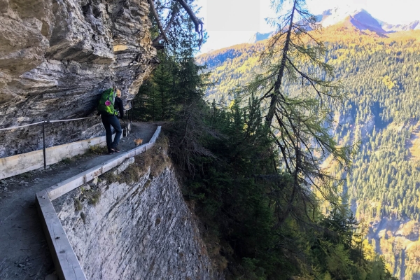 Randonnée le long d’un bisse du Bas-Valais