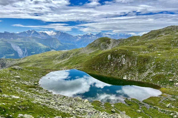 Chüe et Risihorn, au-dessus de Bellwald