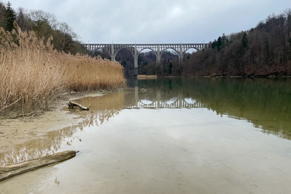 Durch den Viadukt von Fribourg wandern