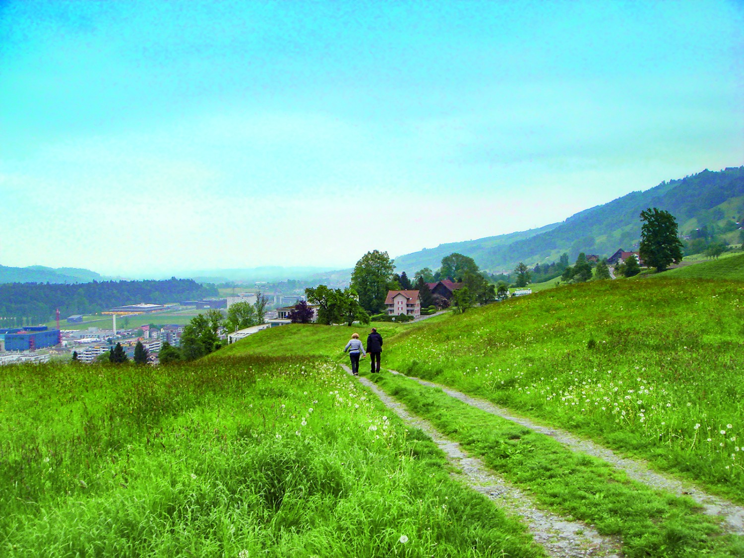 Sur le chemin rural entre le mont Rooterberg et la Rontal, loin du stress de la plaine densément peuplée. Photo: LuzernPlus, Nathalie Mil