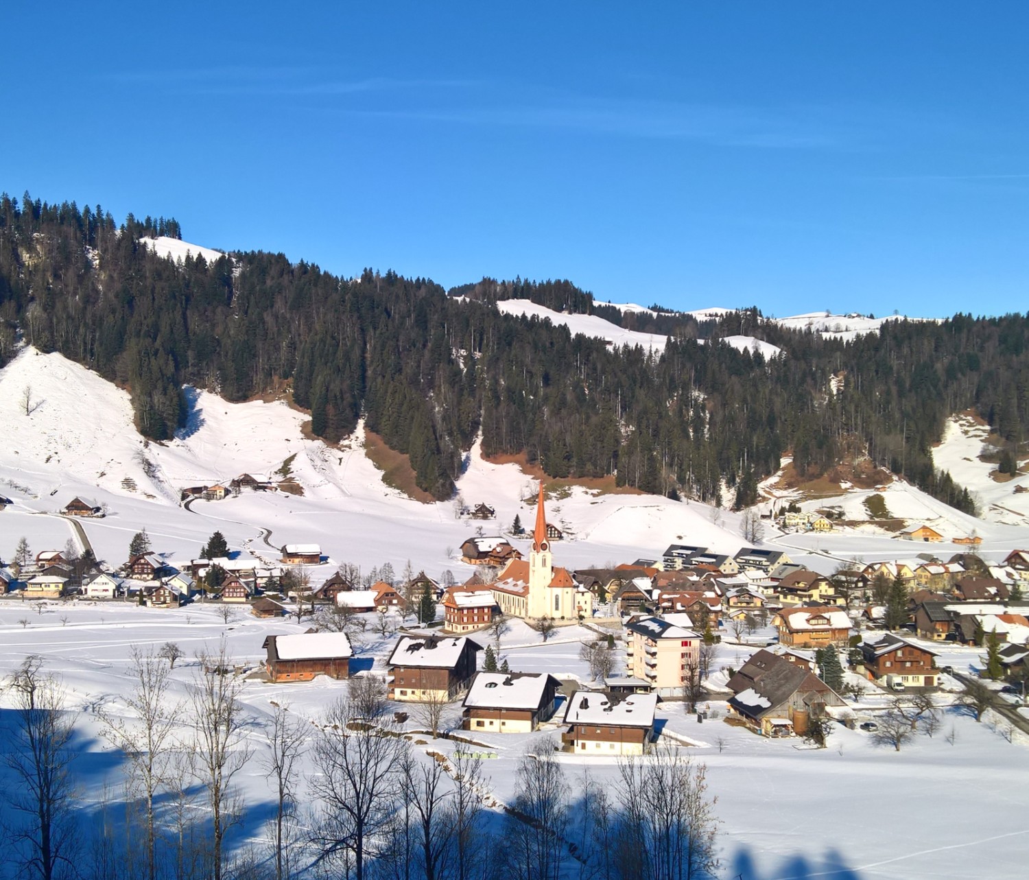 Le village de Marbach, lieu de départ de la randonnée. Photo: Andreas Staeger